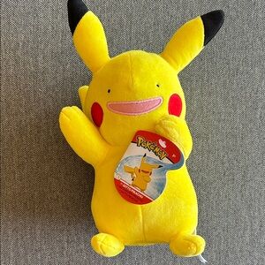 Pokémon Ditto Pikachu by Wicked Cool Toys 2018, 10 1/2” plush, NWT